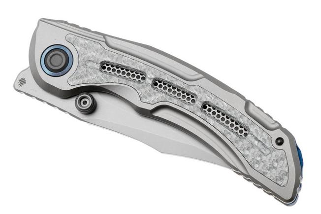 Obraz dla Nóż składany Kizer Silver Wing Lite ZX-FK09A2, Stonewashed S45VN, Silver Titanium, Gray Carbon Fiber, projekt L.F.