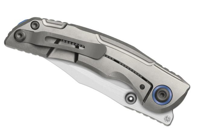 Obraz dla Nóż składany Kizer Silver Wing Lite ZX-FK09A2, Stonewashed S45VN, Silver Titanium, Gray Carbon Fiber, projekt L.F.