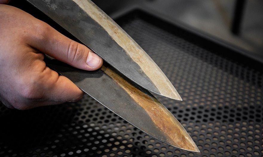 Jean Patrique 5-Piece Black Handled Knife Set, Stainless Steel