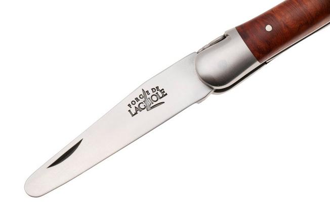 Image pour Forge de Laguiole Pipe Tool 9 cm 00004145 Matt Stainless Steel, Stamped Bee, Briar Wood, bourre-pipe