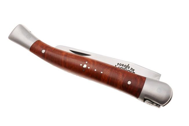 Image pour Forge de Laguiole Pipe Tool 9 cm 00004145 Matt Stainless Steel, Stamped Bee, Briar Wood, bourre-pipe