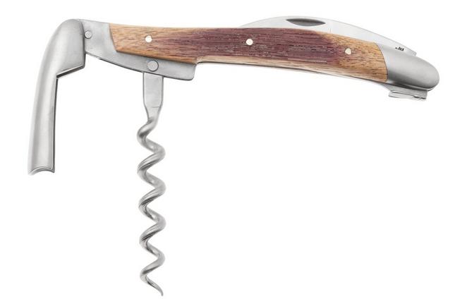 Afbeelding voor Forge de Laguiole 00004459, Matte Stainless Steel, Stamped Bee, Barrel Oak kelnersmes