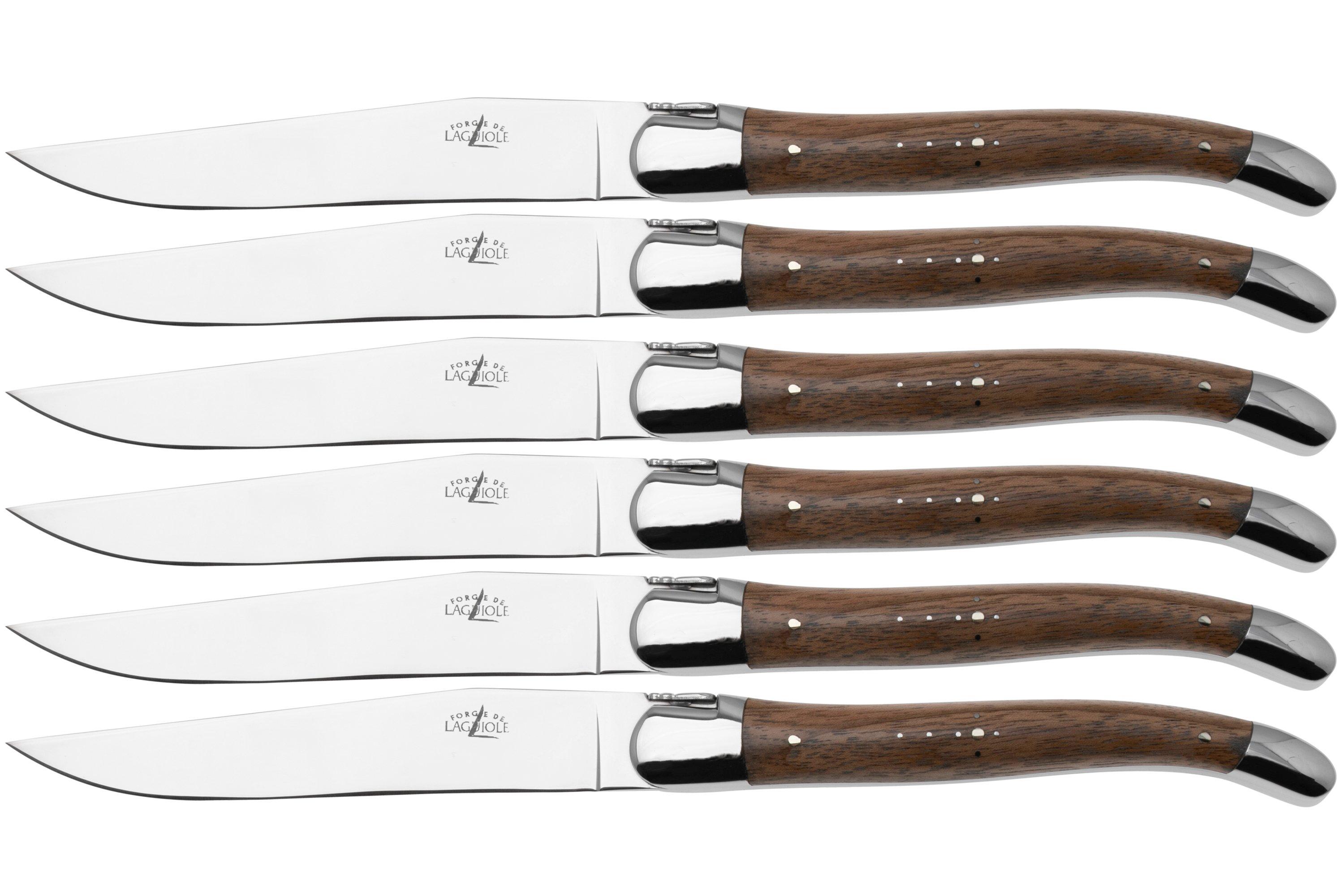 Set Di 6 Coltelli Laguiole - Lame In Acciaio Inox 1.2mm, Manici In ABS Nero, Fabbricazione Francese - Foto 6