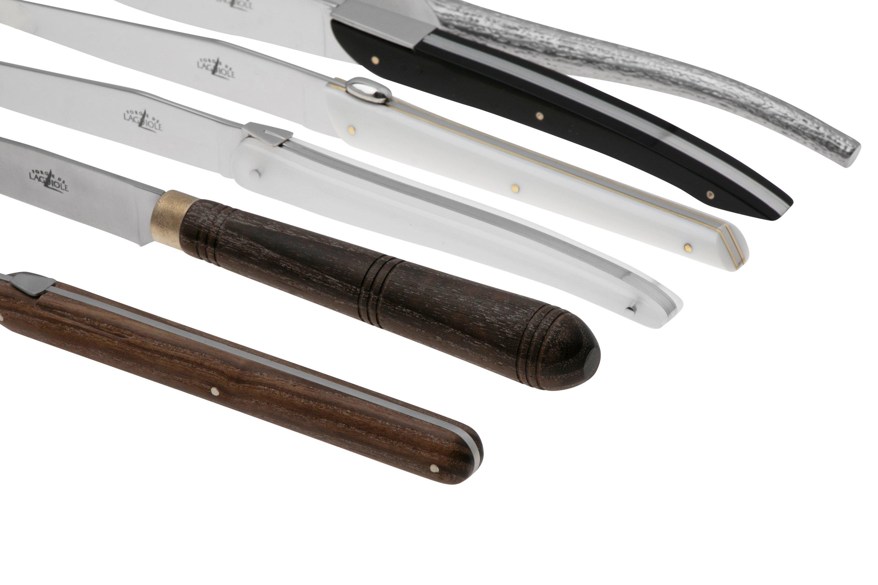 Forge De Laguiole 6er Set Steakgabeln - Olivenholz Griffe Made In France