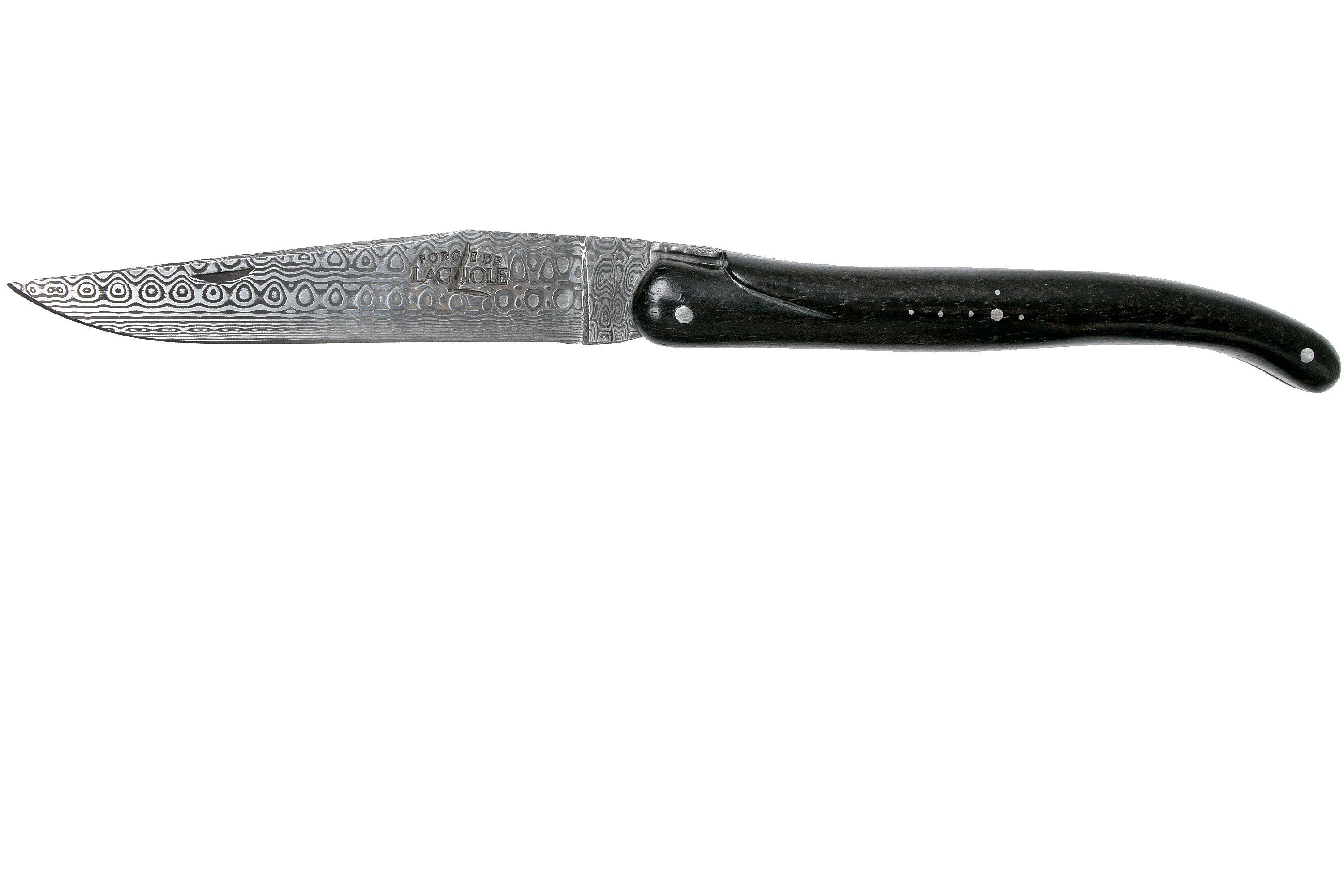 de Laguiole 12 cm 1012FEBSATL12 Ebony woodDamasteel Laguiole