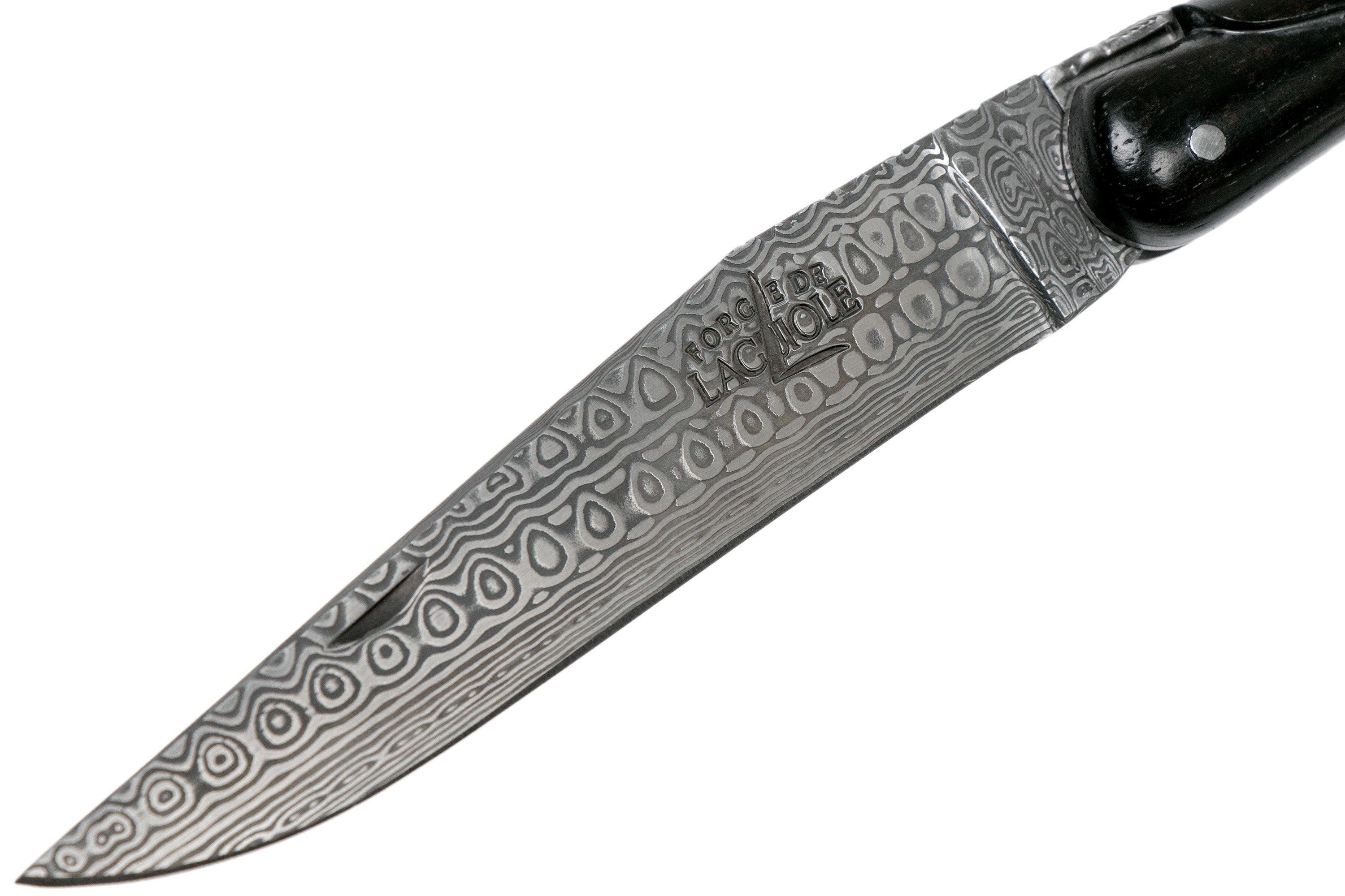 Forge de Laguiole 12 cm 1012FEBSAT-L12 Ebony wood-Damasteel Laguiole ...