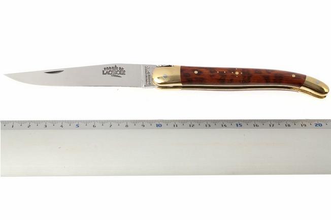 Couteau Laguiole forgé avec manche en bois de serpent fait en France