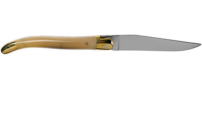 Folding knife, 10 cm, high polished finish with brass bolsters and