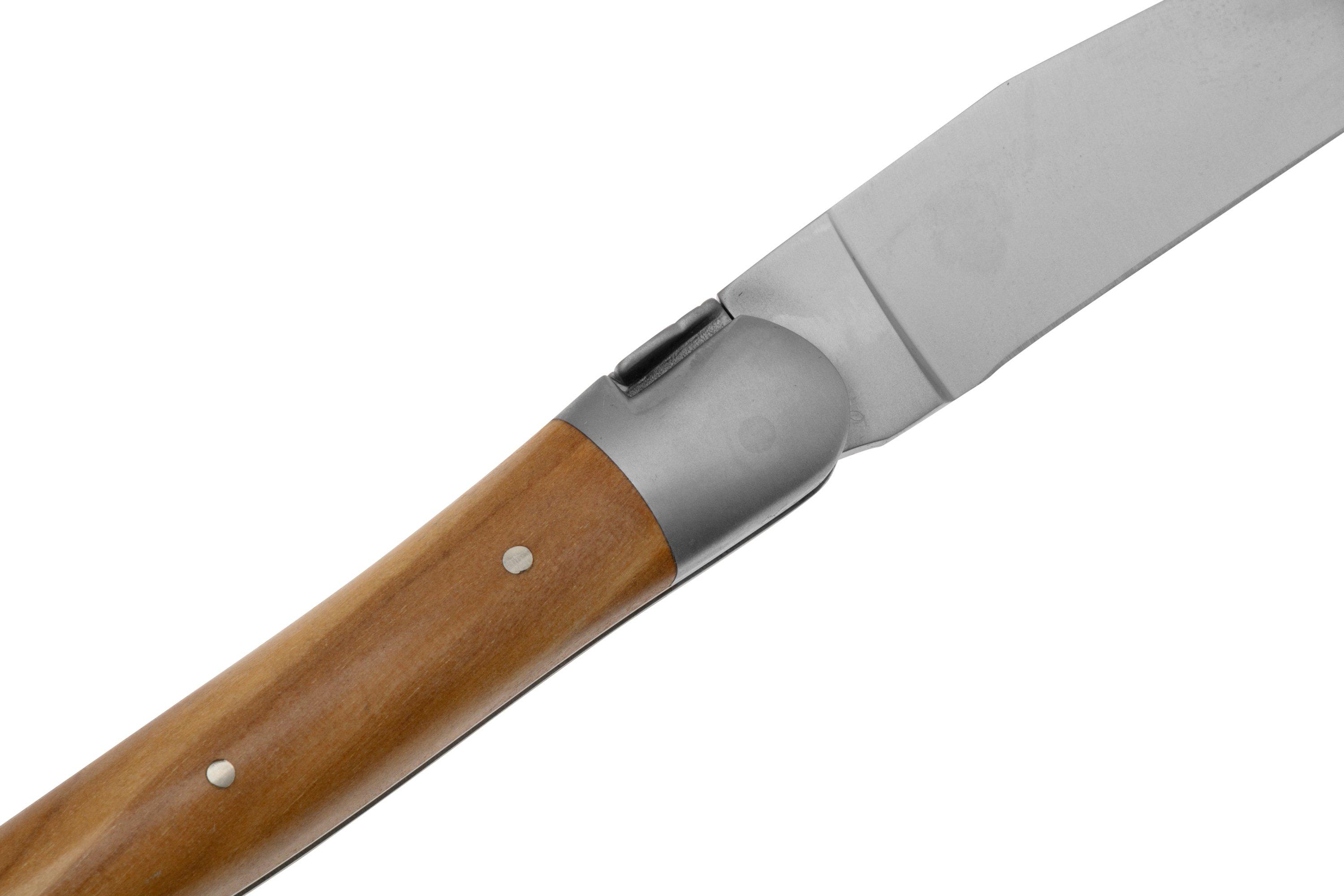 Coltello Tascabile Semplice Ed Elegante In Stile Laguiole, Con Borsa Portacoltelli E Asta Per Affilare, Lama Affilata, Manico In Legno A Cavatappi -22 Cm- (LG05) - Italia - Foto 9