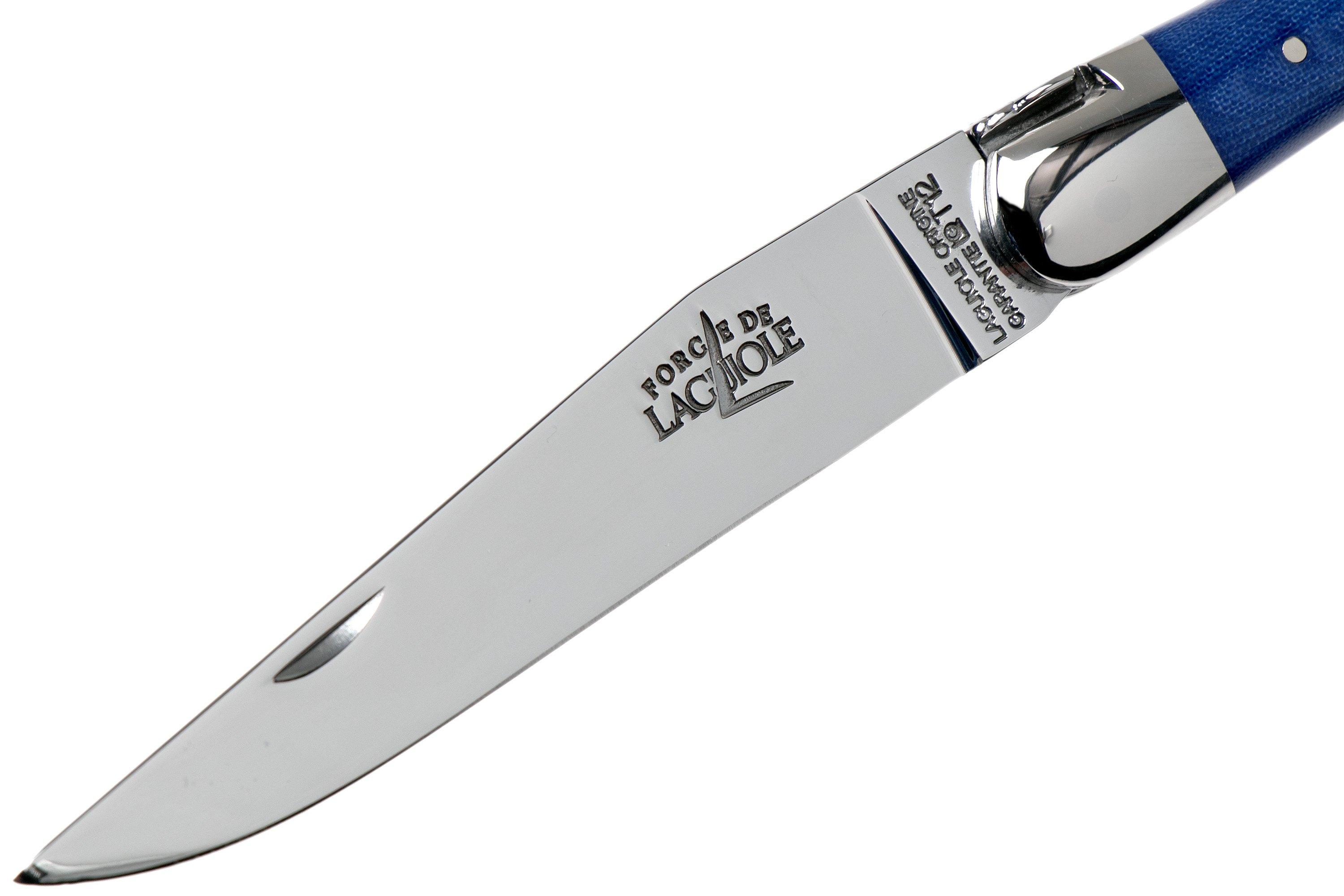 Forge de Laguiole 1211INTCBLEB 11cm, blue micarta, laguiole knife ...
