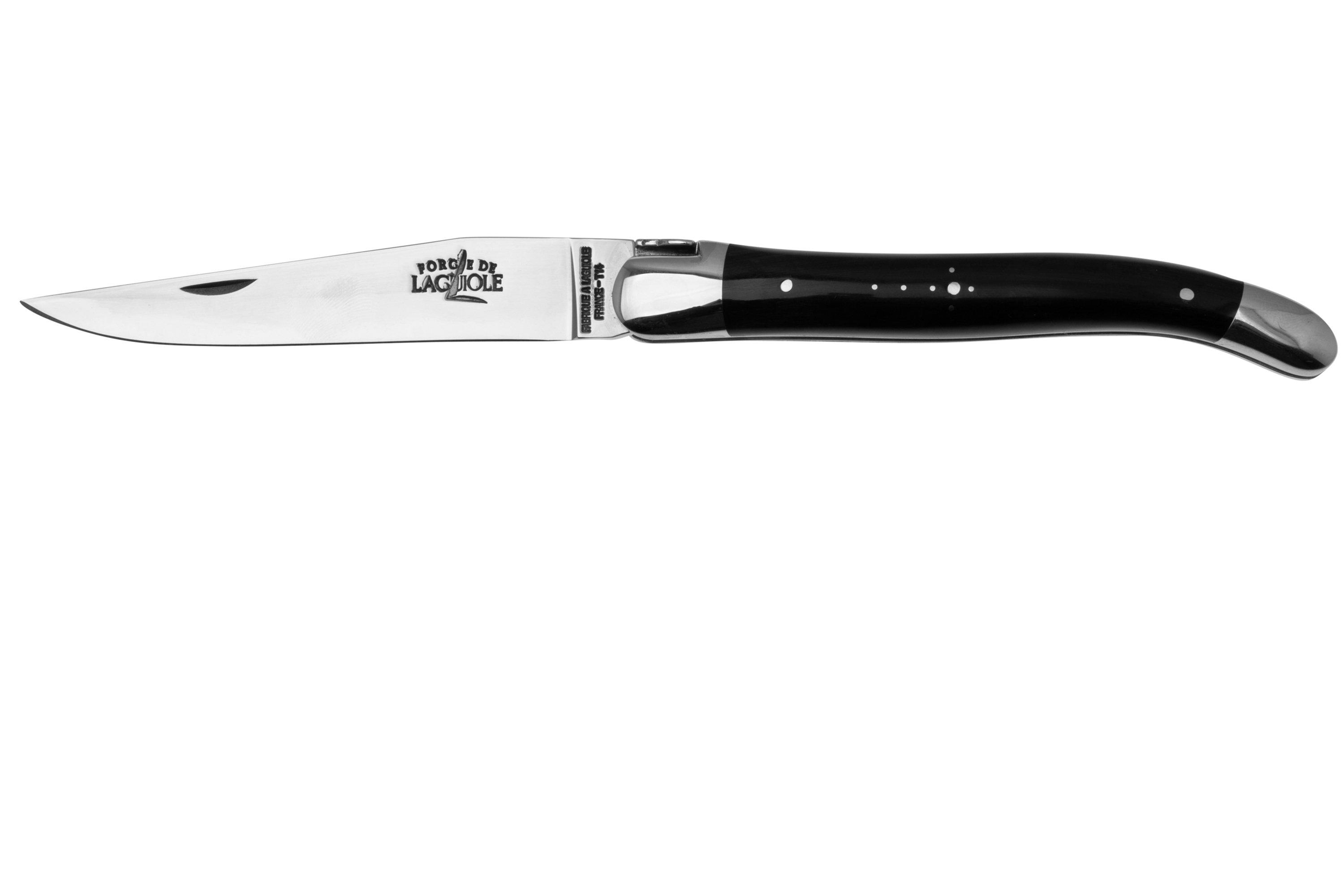 Forge de Laguiole 1211IN pocket knife, black horn | Advantageously