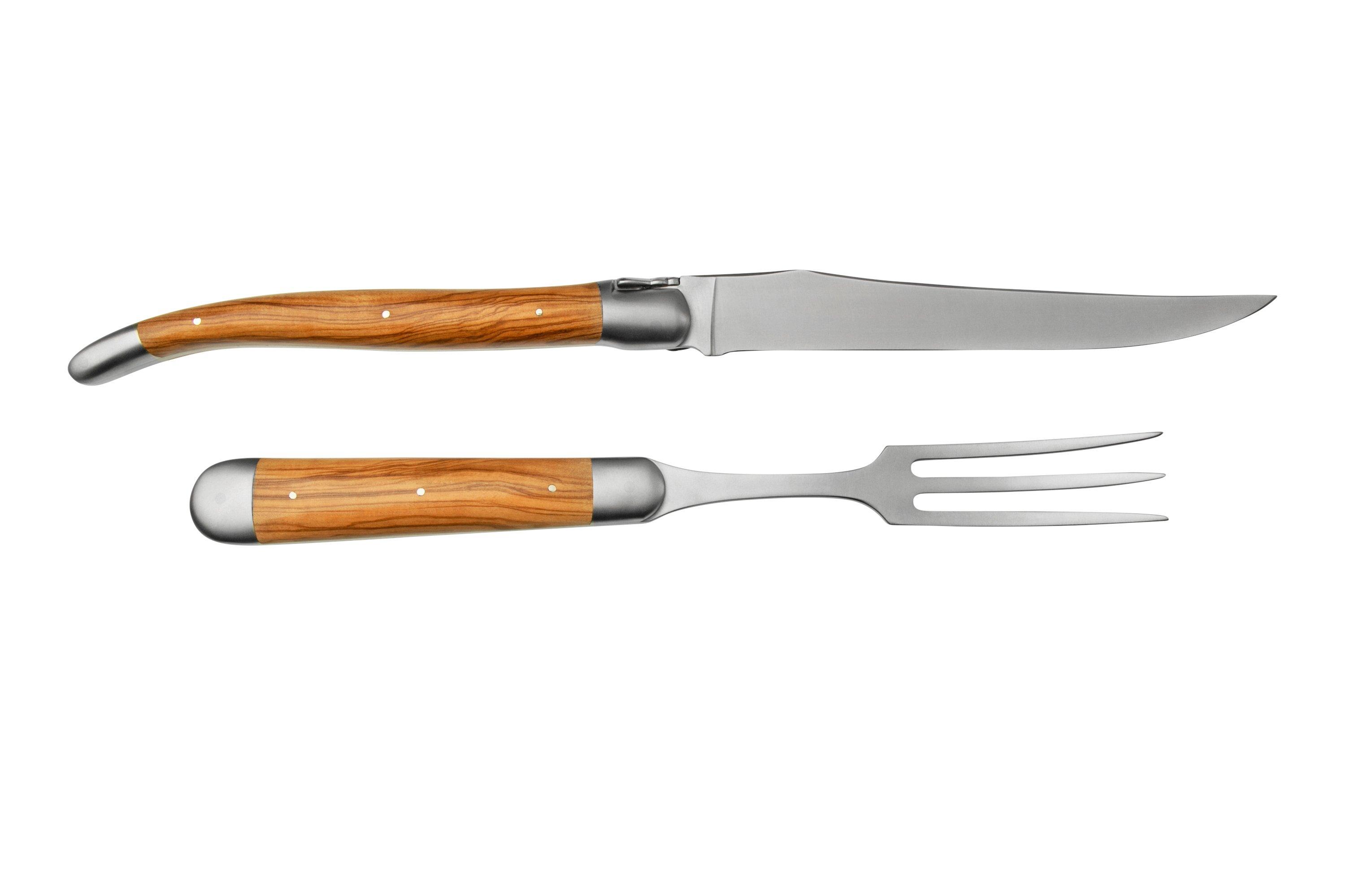 de Laguiole Carving Set Olivewood, 1217INOLF17 Advantageously shopping at Knivesandtools