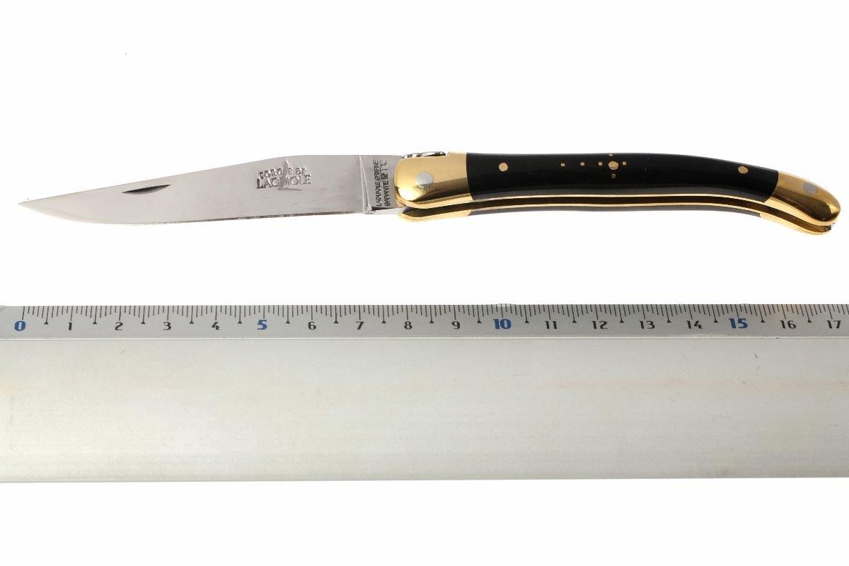 Forge de Laguiole 129INTCNOIBRI 9cm, black micarta, laguiole knife
