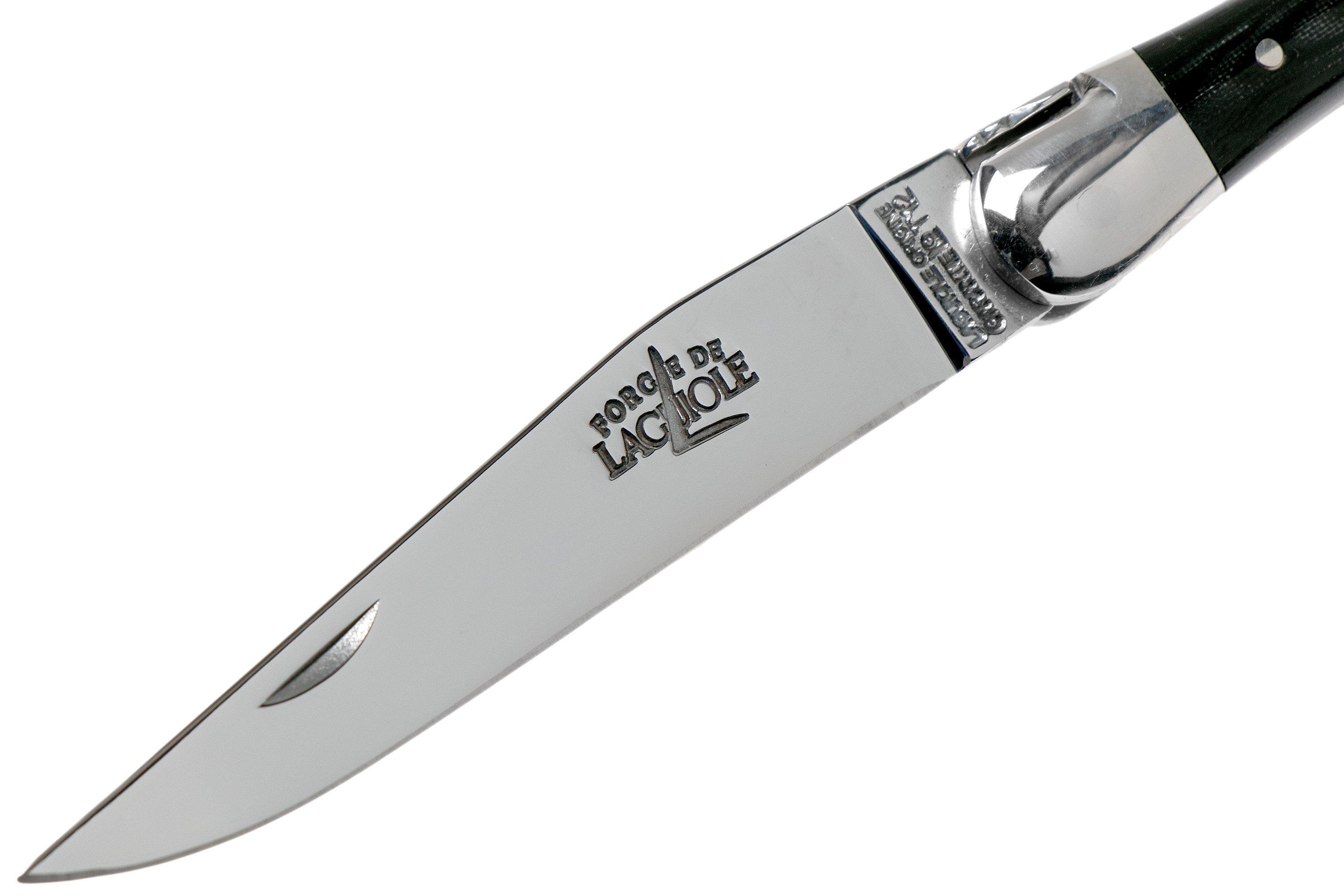 Forge de Laguiole 129INTCNOIBRI 9cm, black micarta, laguiole knife