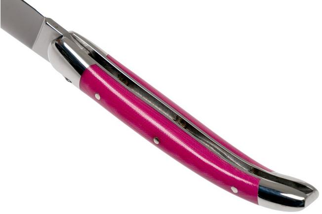 Image for Forge de Laguiole 129INTCROSBRI 9cm, pink micarta, laguiole knife