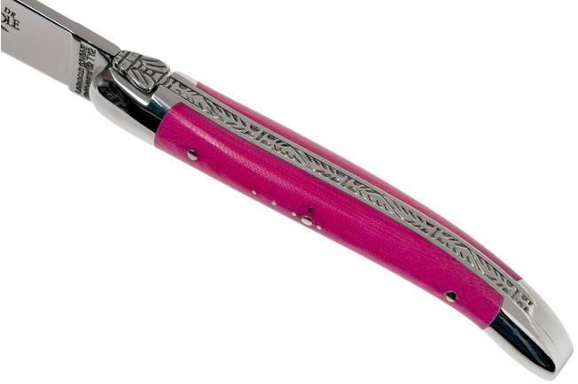 Image for Forge de Laguiole 129INTCROSBRI 9cm, pink micarta, laguiole knife