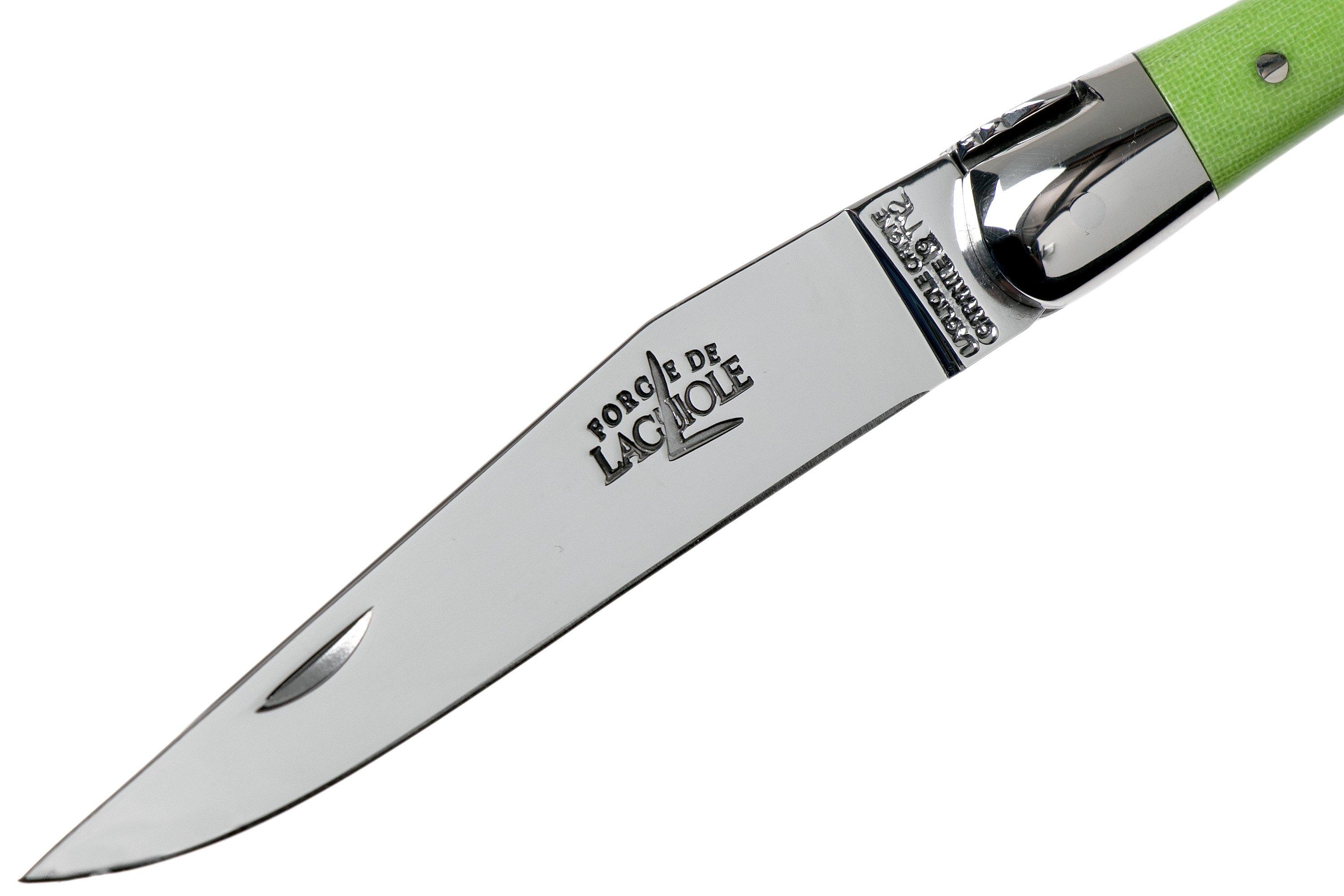 de Laguiole 129INTCVERBRI 9cm, green micarta, laguiole knife