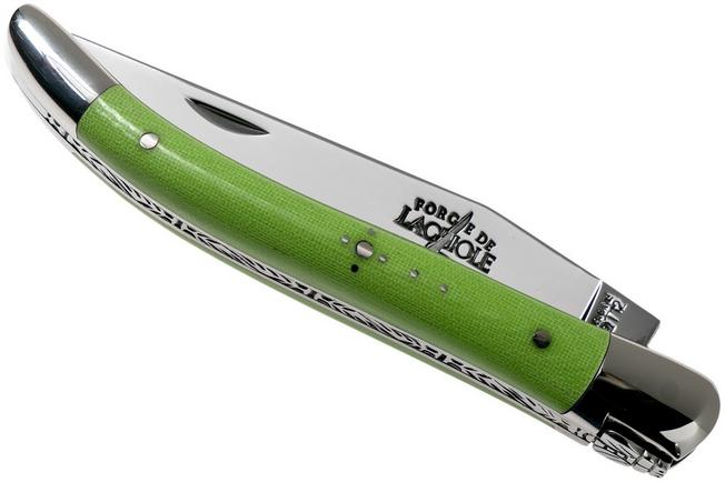 Image for Forge de Laguiole 129INTCVERBRI 9cm, green micarta, laguiole knife