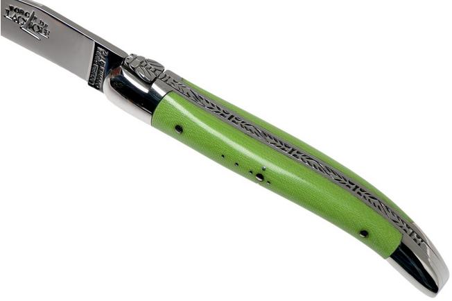 Image for Forge de Laguiole 129INTCVERBRI 9cm, green micarta, laguiole knife