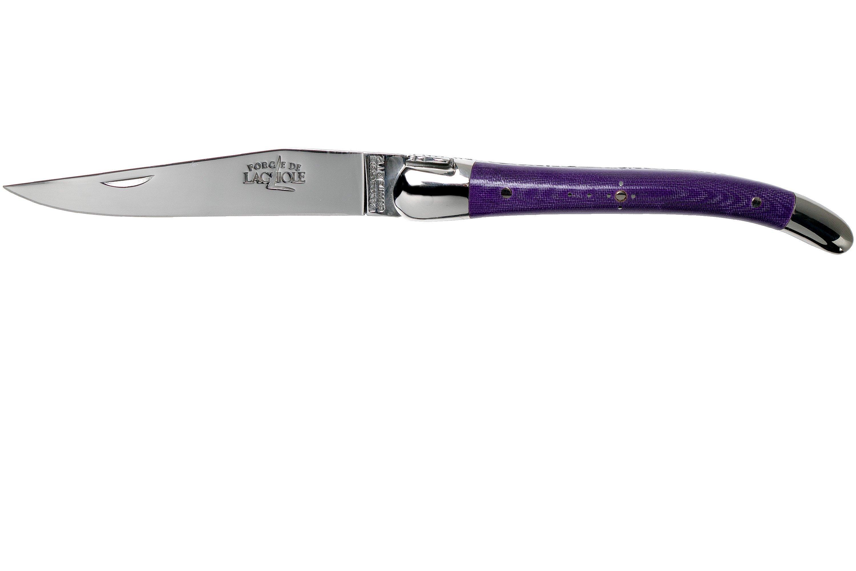de Laguiole 129INTCVIOBRI 9cm, violet micarta, laguiole knife