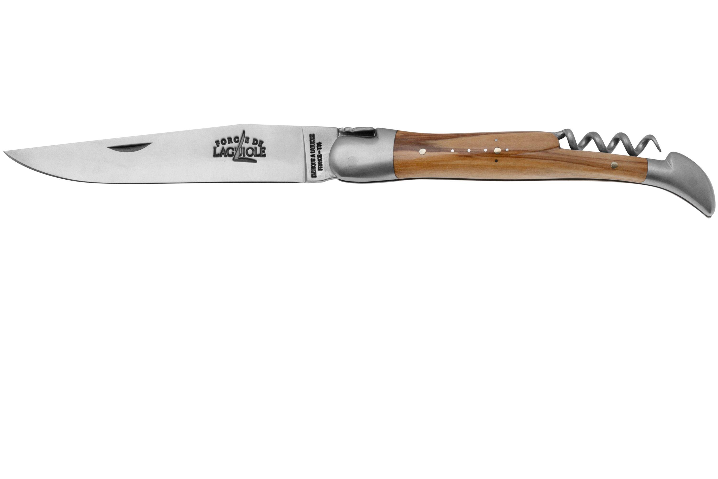 Forge de Laguiole with corkscrew 22121INOL, olive wood
