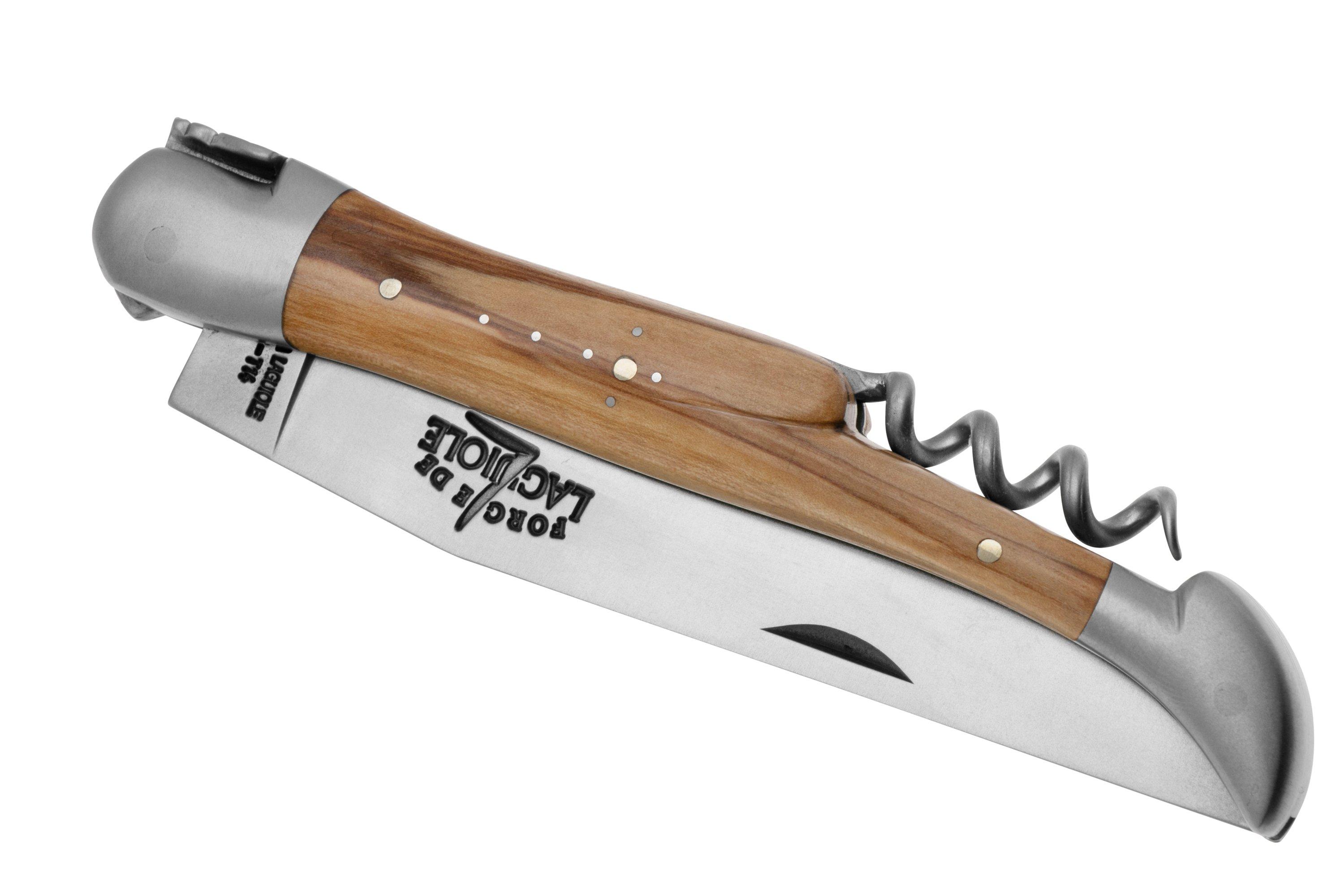 Forge de Laguiole with corkscrew 22121INOL, olive wood