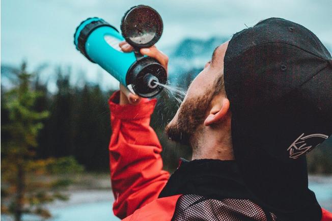 LifeSaver Liberty™ water bottle with a filter, blue