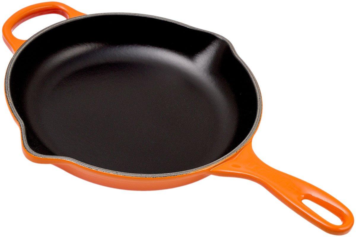 Le Creuset castiron skillet 23 cm round, orangered Advantageously