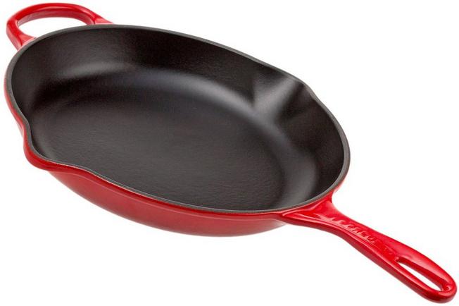 Le Creuset grill pan/skillet round 26cm, red