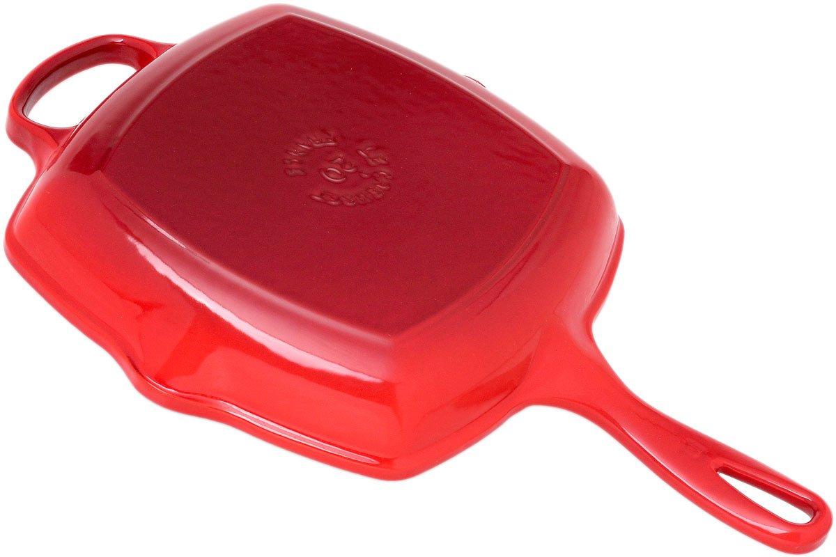 Le Creuset grill pan/skillet 20cm square, Red