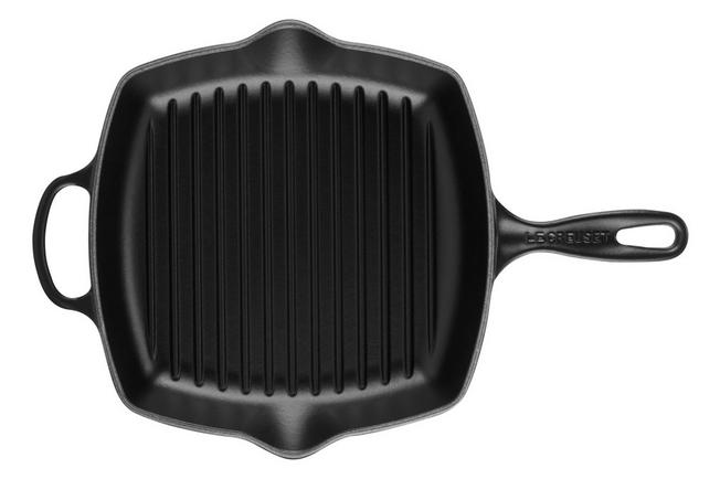 Afbeelding voor Le Creuset Signature grillpan/skillet 26cm vierkant, zwart