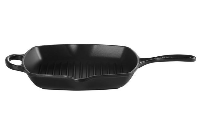 Afbeelding voor Le Creuset Signature grillpan/skillet 26cm vierkant, zwart