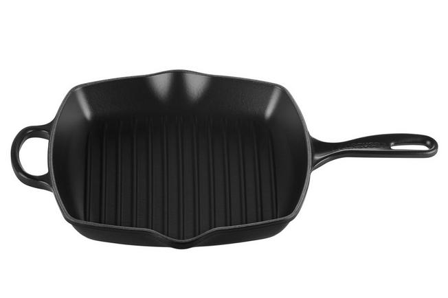 Afbeelding voor Le Creuset Signature grillpan/skillet 26cm vierkant, zwart