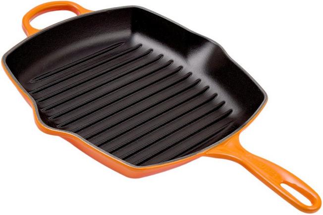 Le Creuset grill pan/skillet 20cm square, Red  Advantageously shopping at