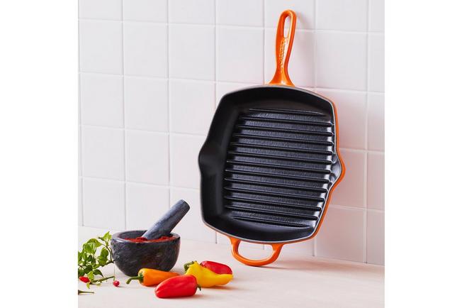 Image for Le Creuset grill pan/skillet 26cm square, orange