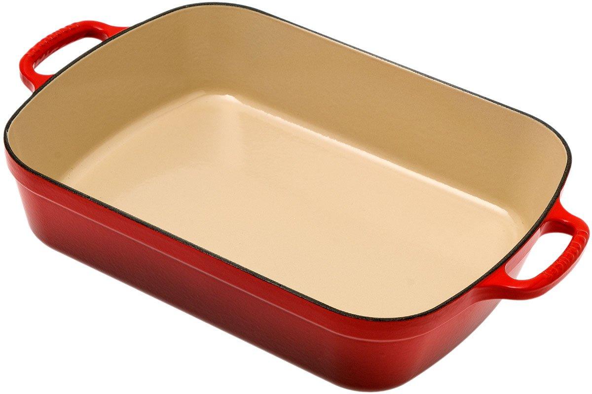 Le Creuset rechteckig Auflaufform aus Gusseisen, kirschrot, 4,9L, 33 cm | Günstiger bei