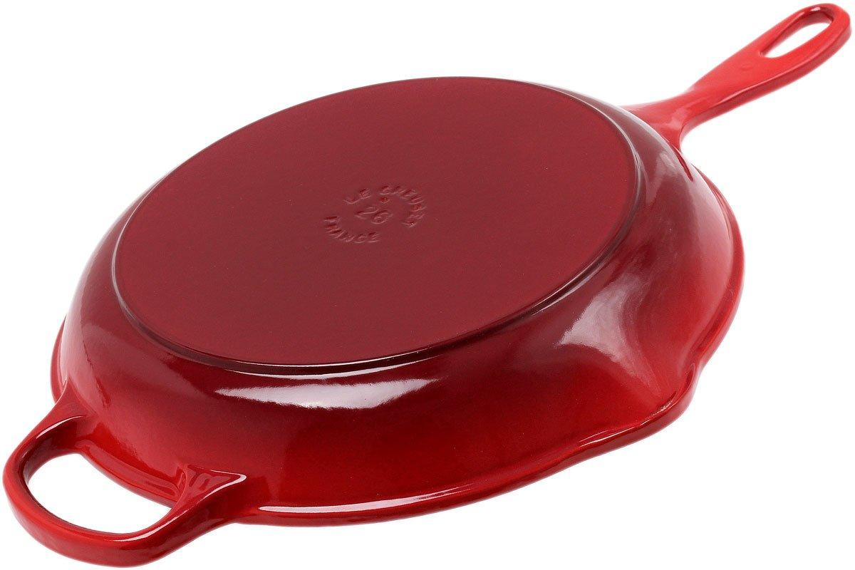 Le Creuset grill pan/skillet round 26cm, red