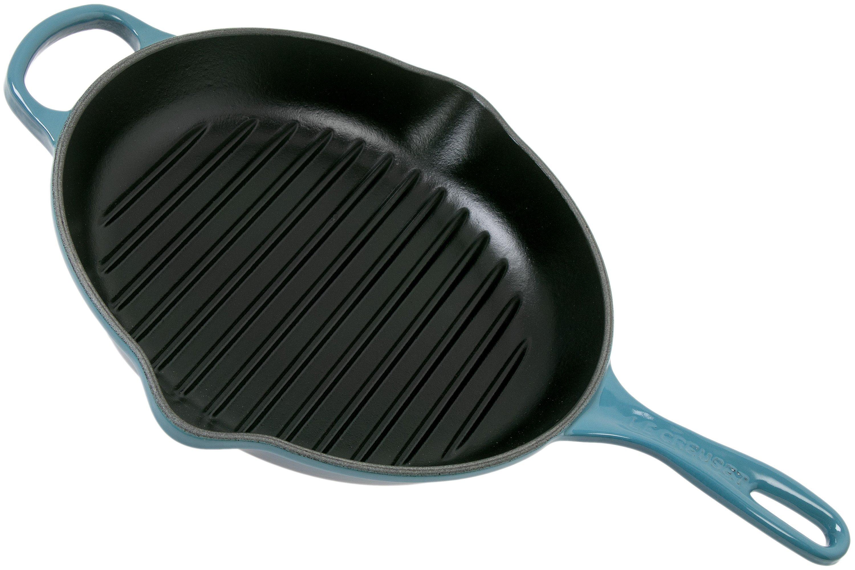 Le grill pan/skillet round, navy Advantageously shopping at