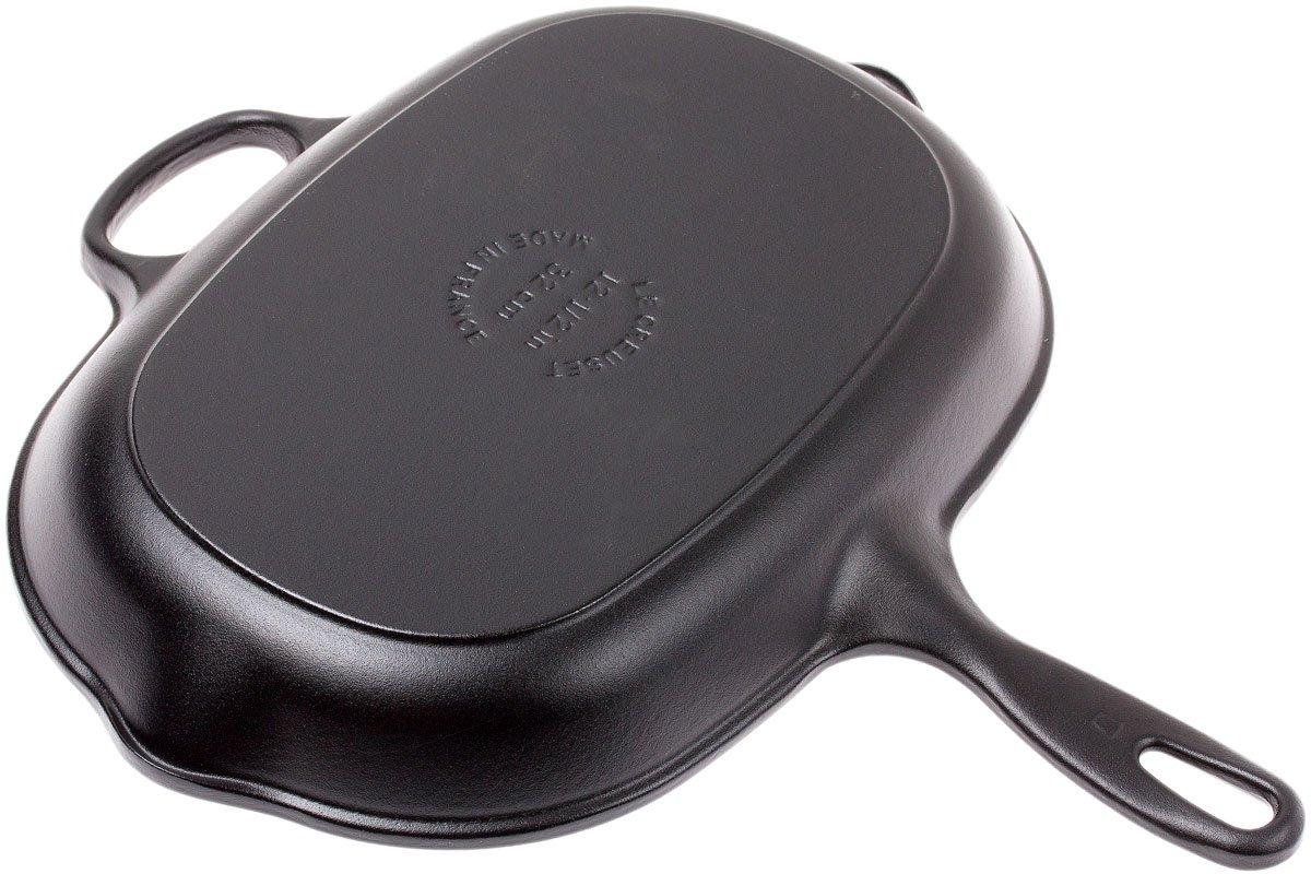 Le Creuset poêle à griller en fonte ovale 32 cm, noir Achetez à prix avantageux chez