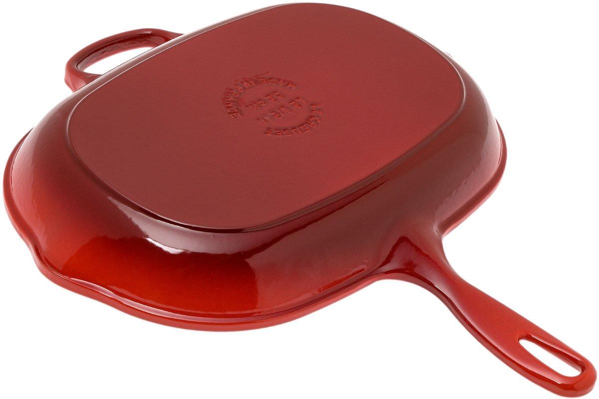 Le Creuset poêle à griller en fonte ovale 32 cm, rouge cerise Achetez à prix avantageux chez