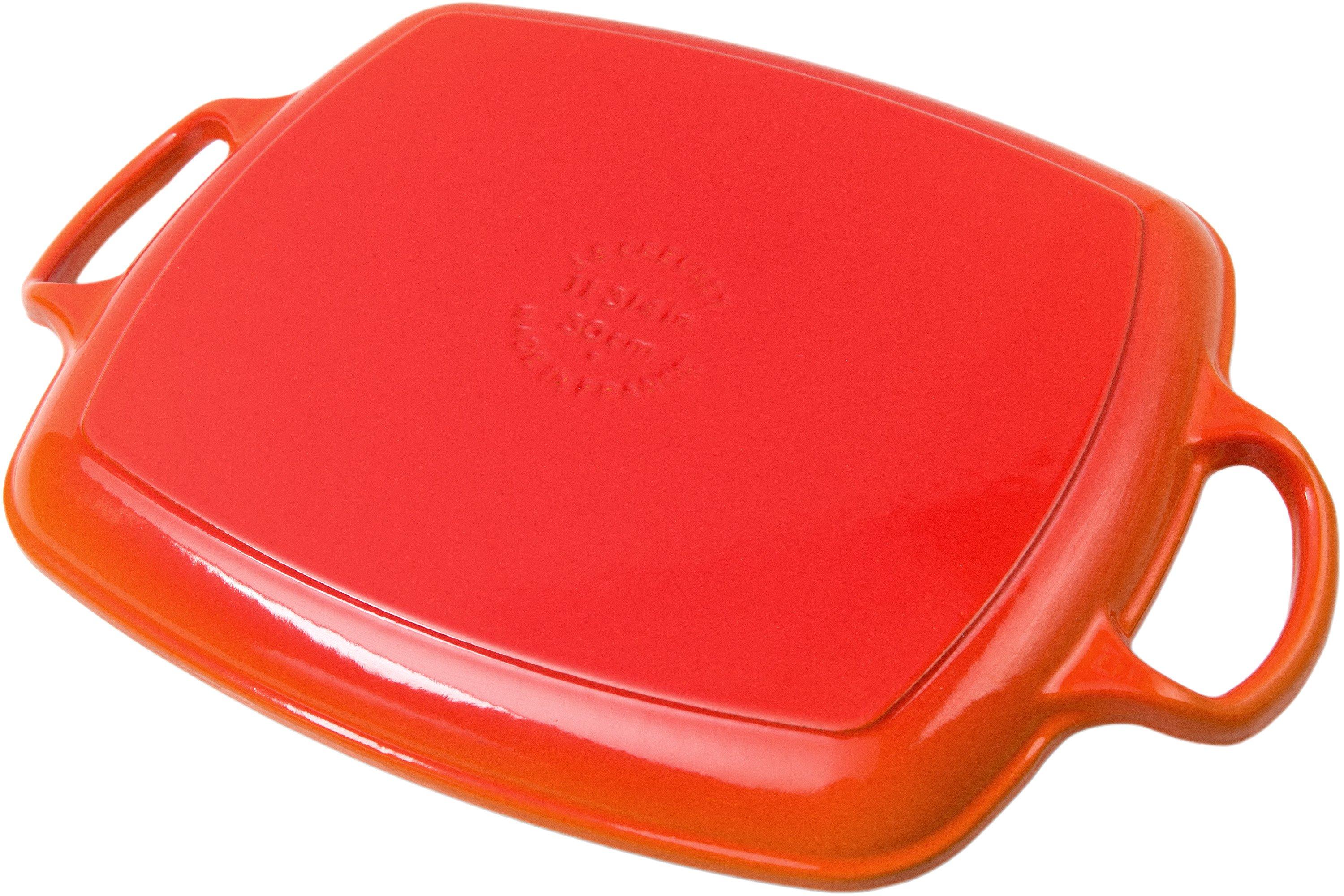 Le Creuset La Fonte enamel grill pan 30 cm, orange Advantageously