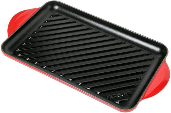 Le Creuset La Fonte enamel rectangular grill pan 32 cm, red