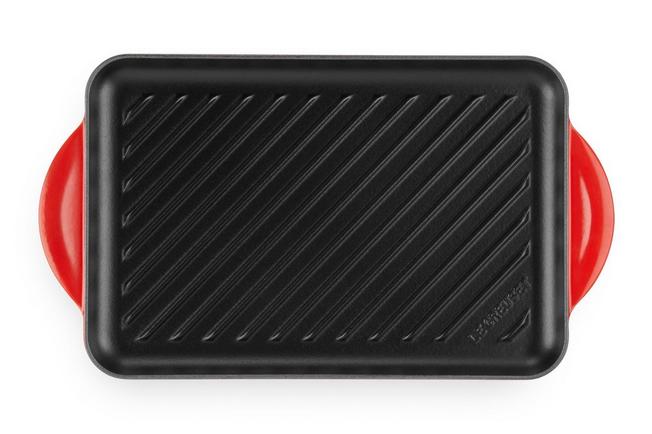 Image for Le Creuset La Fonte enamel rectangular grill pan 32 cm, red
