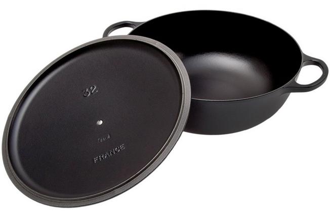 Le Creuset La Fonte enamel rectangular grill pan 32 cm, black