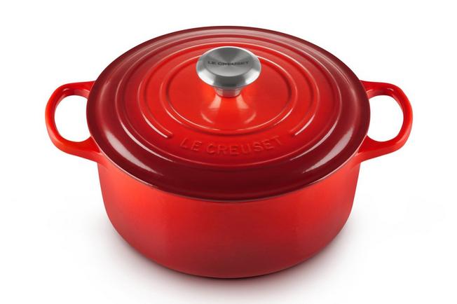 Afbeelding voor Le Creuset braadpan - cocotte 24cm, 4,2L rood