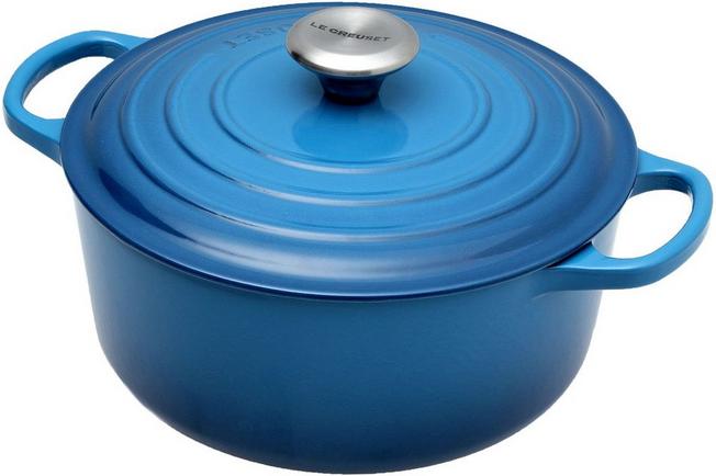 Tol aanval Vlot Le Creuset braadpan - cocotte 24cm, 4,2L blauw | Voordelig kopen bij  knivesandtools.be