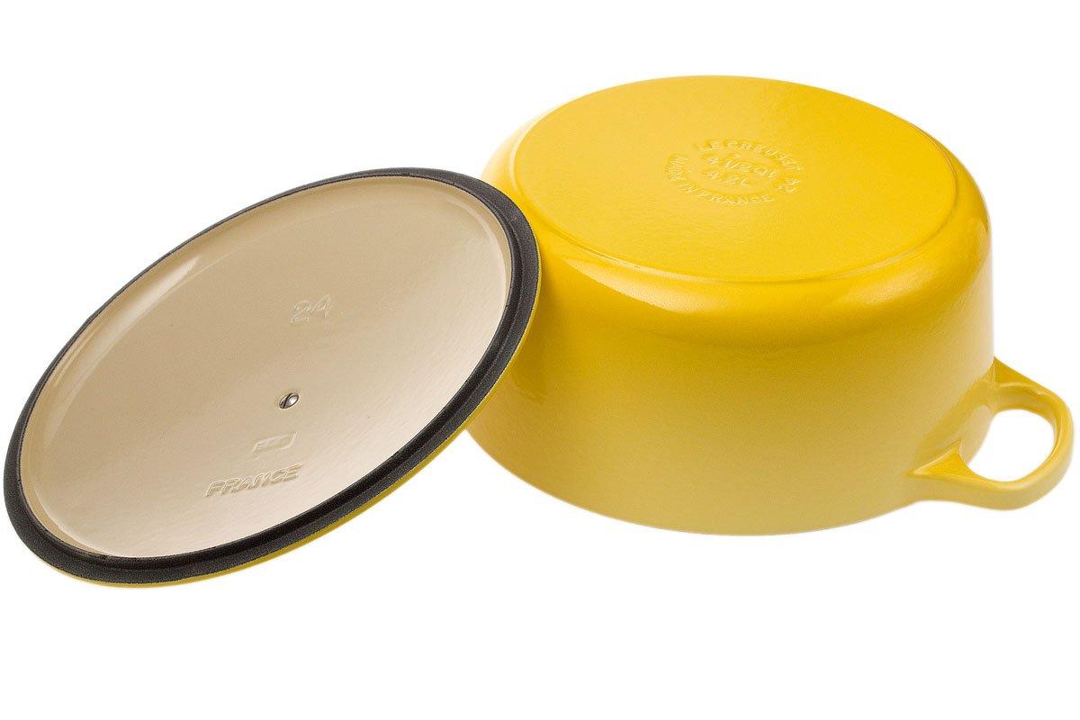 LE CREUSET 黄色24cm 未使用 ル・クルーゼ浅型両手鍋ソートゥーズ 24cm
