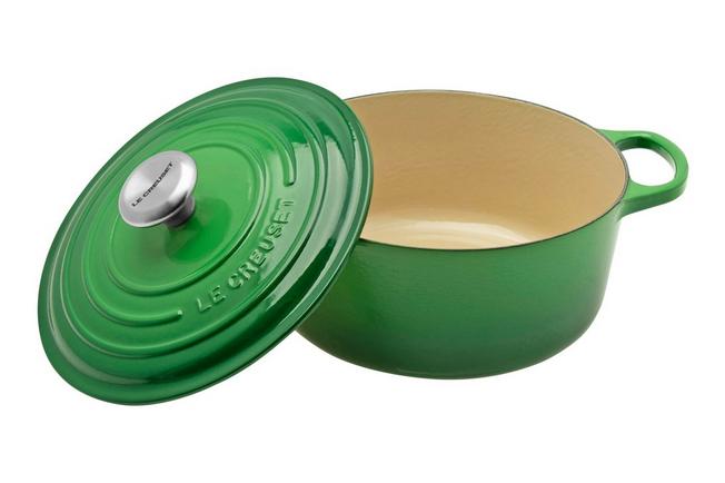 Praktisk Broom komfort Le Creuset casserole - cocotte 24 cm, 4.2 L green | Advantageously shopping  at Knivesandtools.com