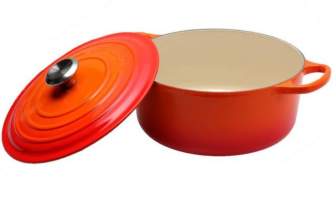 Le Creuset casserole-cocotte 5,3 l orange | Advantageously at Knivesandtools.com