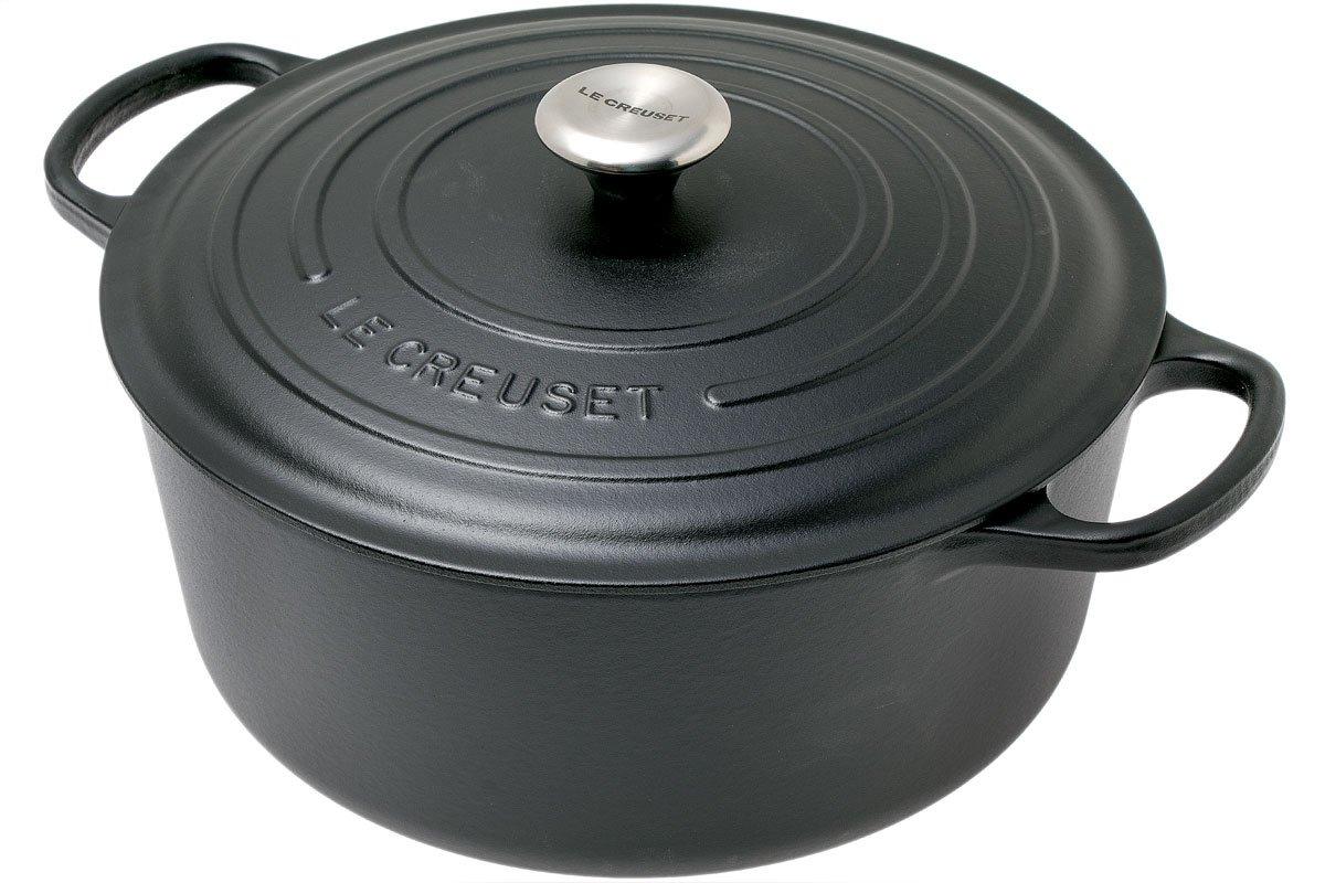 Creuset cast casserole dish 30 cm, matt black | Advantageously shopping at Knivesandtools.com